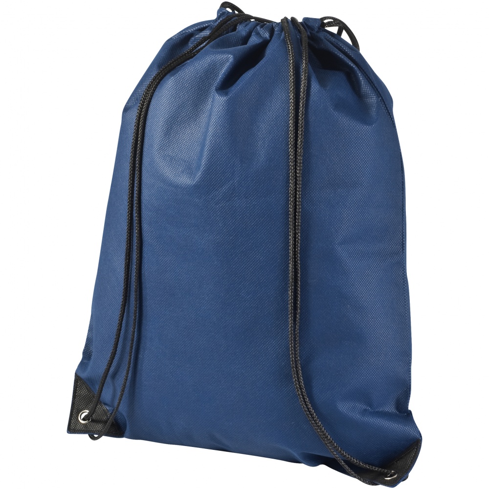 Logo trade promotional giveaway photo of: Evergreen non woven premium rucksack eco, dark blue