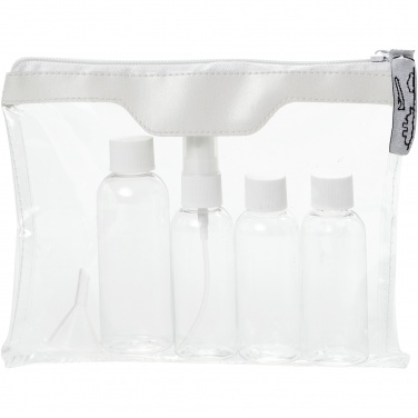 Logo trade promotional merchandise image of: Munich airline approved travel bottle set, white