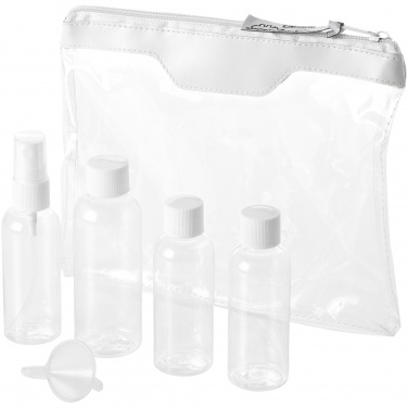 Logo trade corporate gifts picture of: Munich airline approved travel bottle set, white
