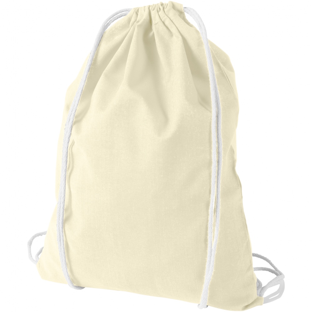 Logotrade promotional product image of: Oregon cotton premium rucksack, natural white