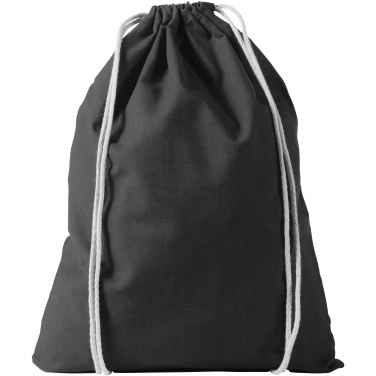 Logo trade promotional giveaways picture of: Oregon cotton premium rucksack, black
