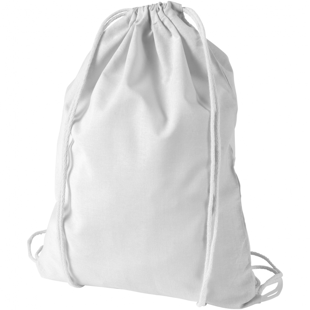 Logo trade promotional items picture of: Oregon cotton premium rucksack, light grey
