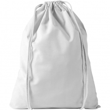 Logo trade promotional giveaways image of: Oregon cotton premium rucksack, light grey