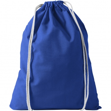 Logo trade advertising products picture of: Oregon cotton premium rucksack, blue