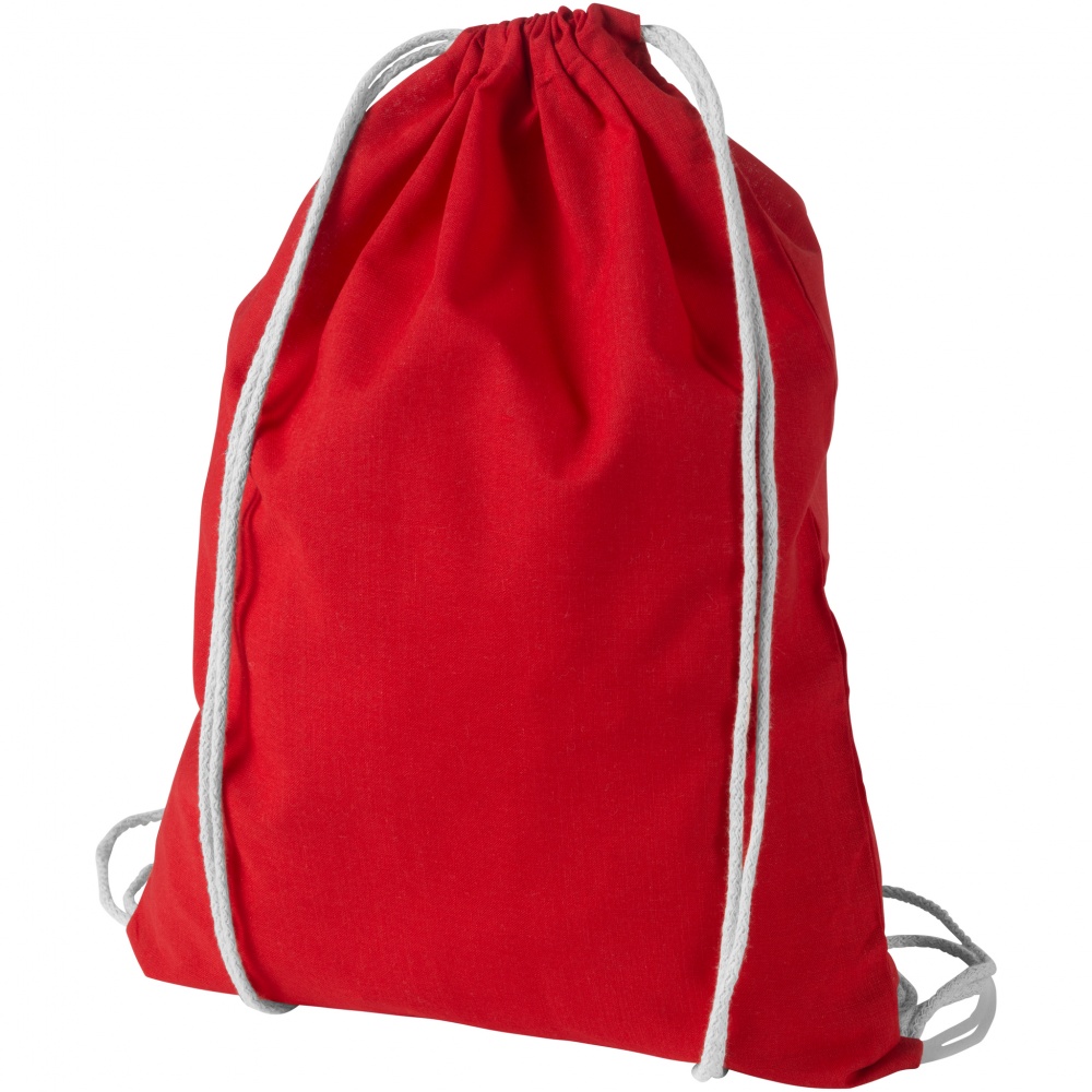 Logo trade advertising products picture of: Oregon cotton premium rucksack, red