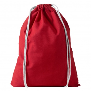 Logo trade advertising products image of: Oregon cotton premium rucksack, red
