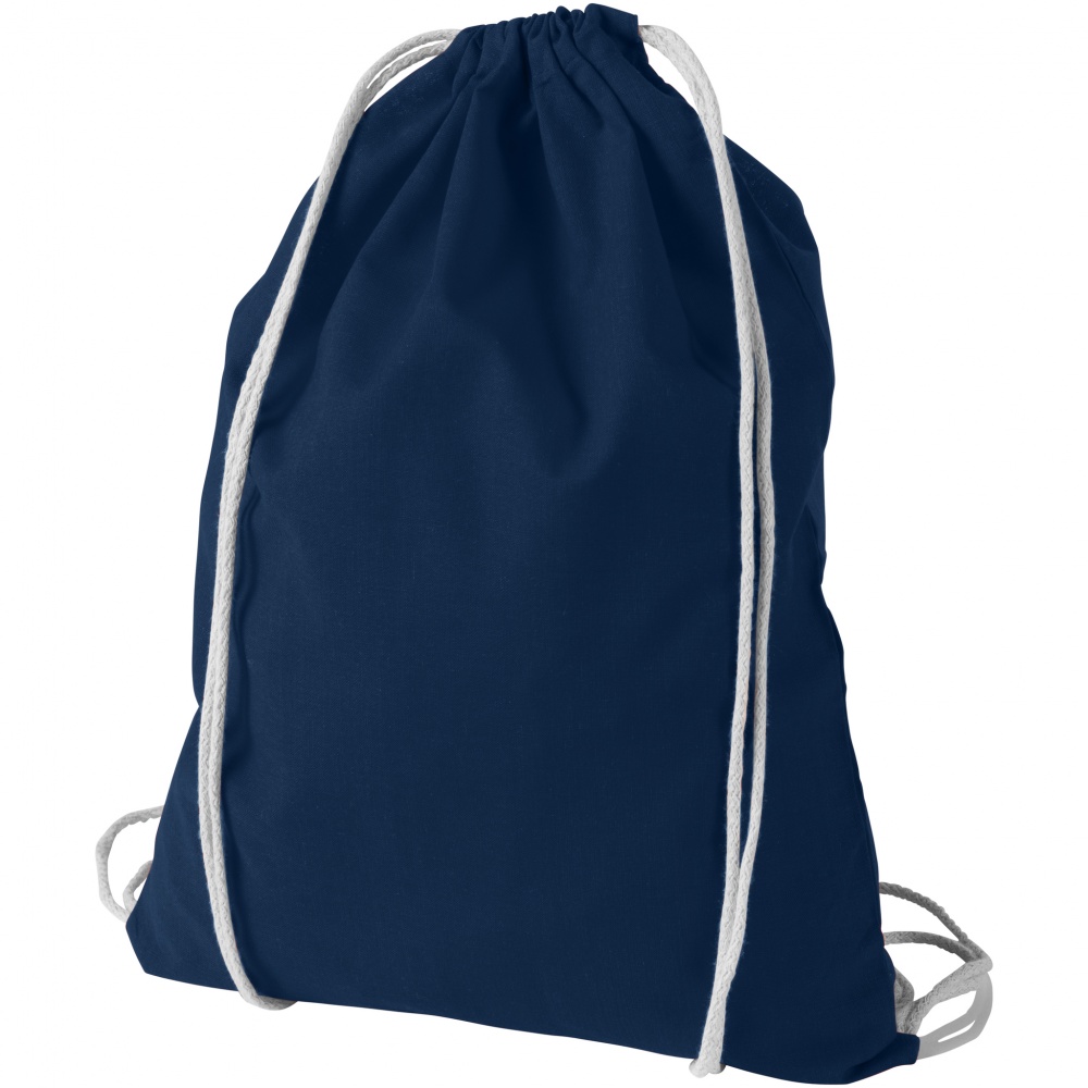 Logo trade corporate gifts image of: Oregon cotton premium rucksack, dark blue