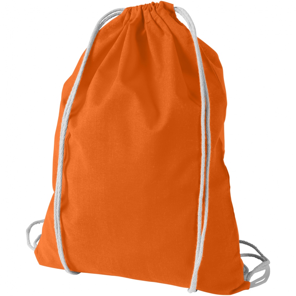 Logo trade promotional giveaways image of: Oregon cotton premium rucksack, orange