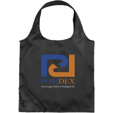 Logo trade promotional giveaway photo of: Folding shopping bag Bungalow, black color