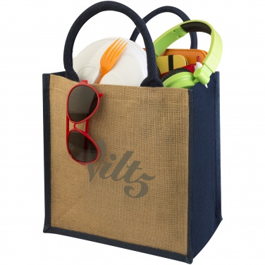 Logo trade promotional products picture of: Chennai jute gift tote, dark blue
