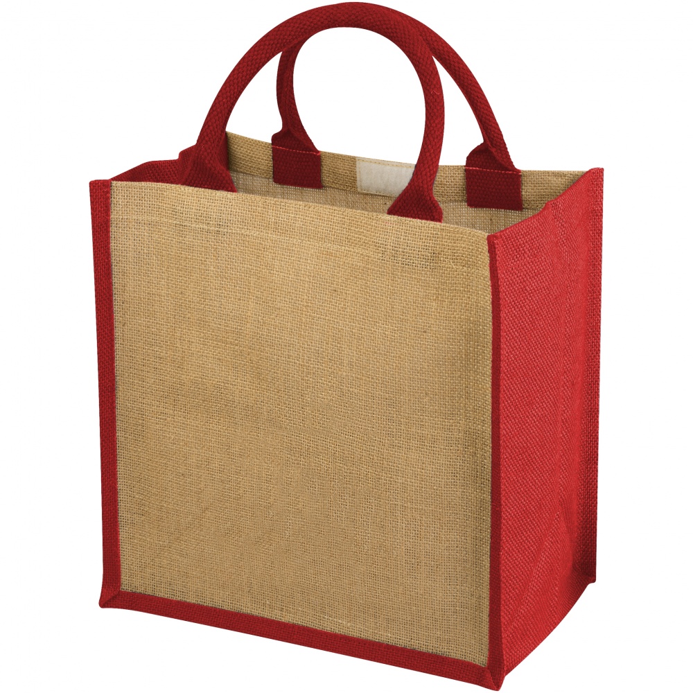 Logotrade promotional giveaway picture of: Chennai jute gift tote, red