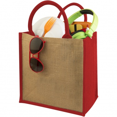 Logotrade promotional item picture of: Chennai jute gift tote, red