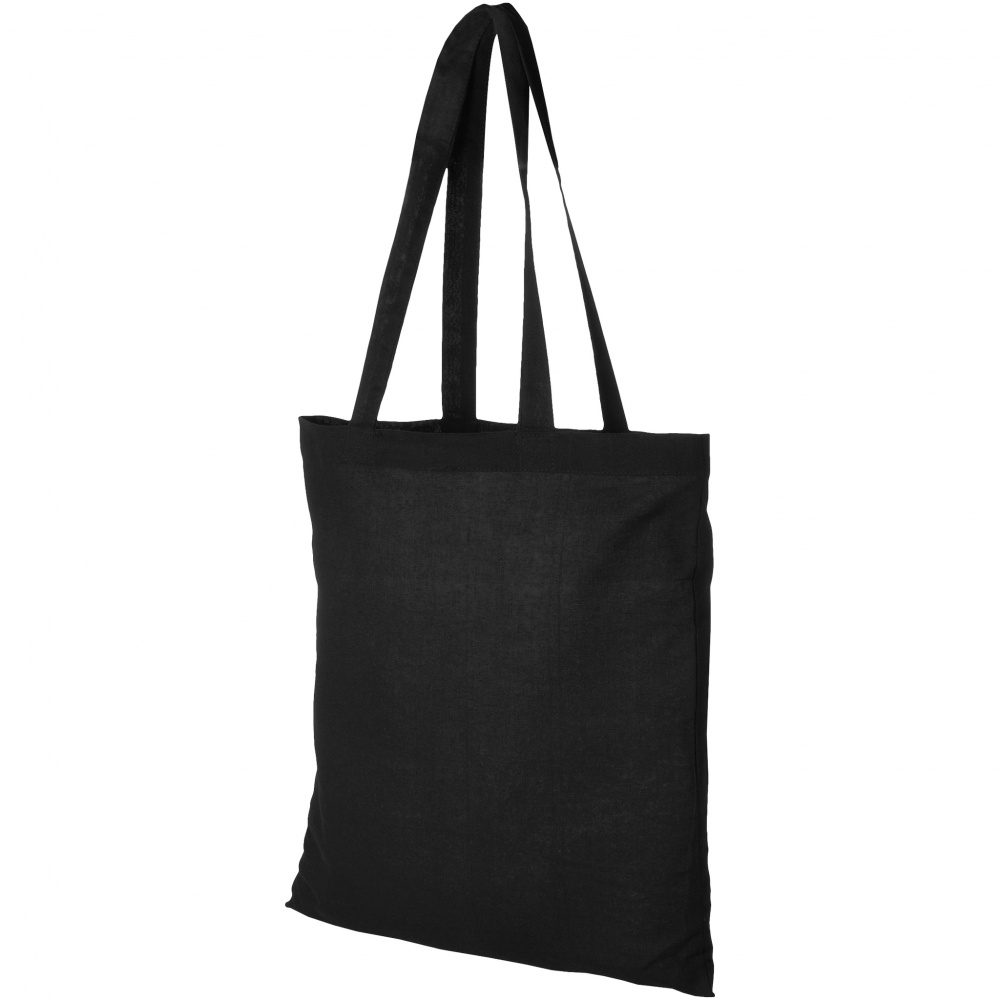 Logo trade corporate gifts image of: Madras Cotton Tote, black