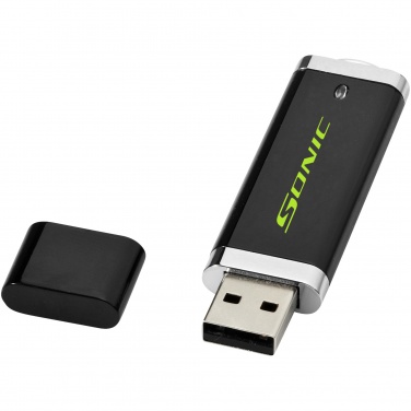Logo trade promotional merchandise image of: Flat USB, 4GB, black