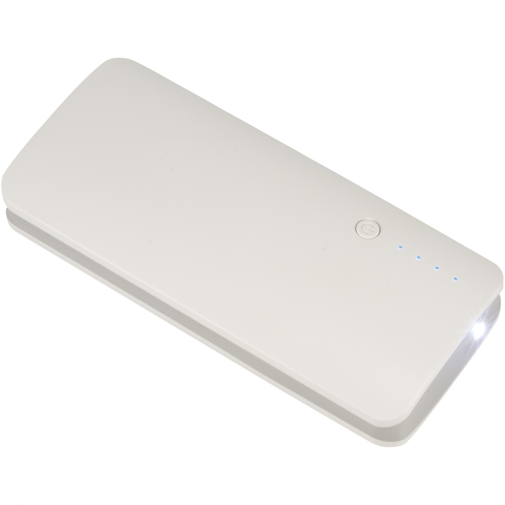 Logotrade promotional giveaway image of: Spare 10000 mAh Power Bank, white
