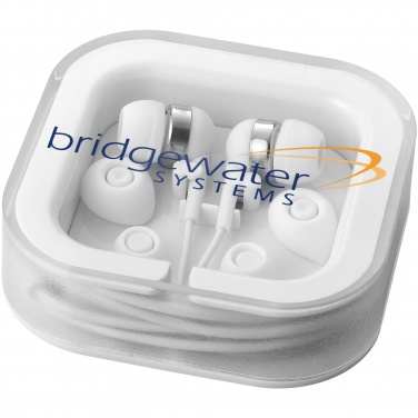 Logo trade promotional merchandise picture of: Sargas earbuds with microphone