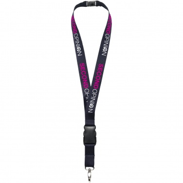 Logotrade promotional gift picture of: Yogi lanyard with detachable buckle, navy blue
