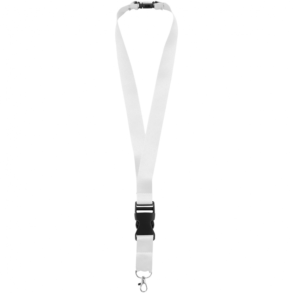 Logotrade promotional product picture of: Yogi lanyard with detachable buckle, white