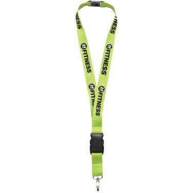Logo trade advertising products image of: Yogi lanyard with detachable buckle, apple green