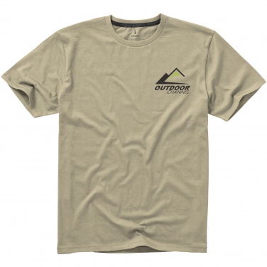 Logo trade promotional items image of: Nanaimo short sleeve T-Shirt, beige