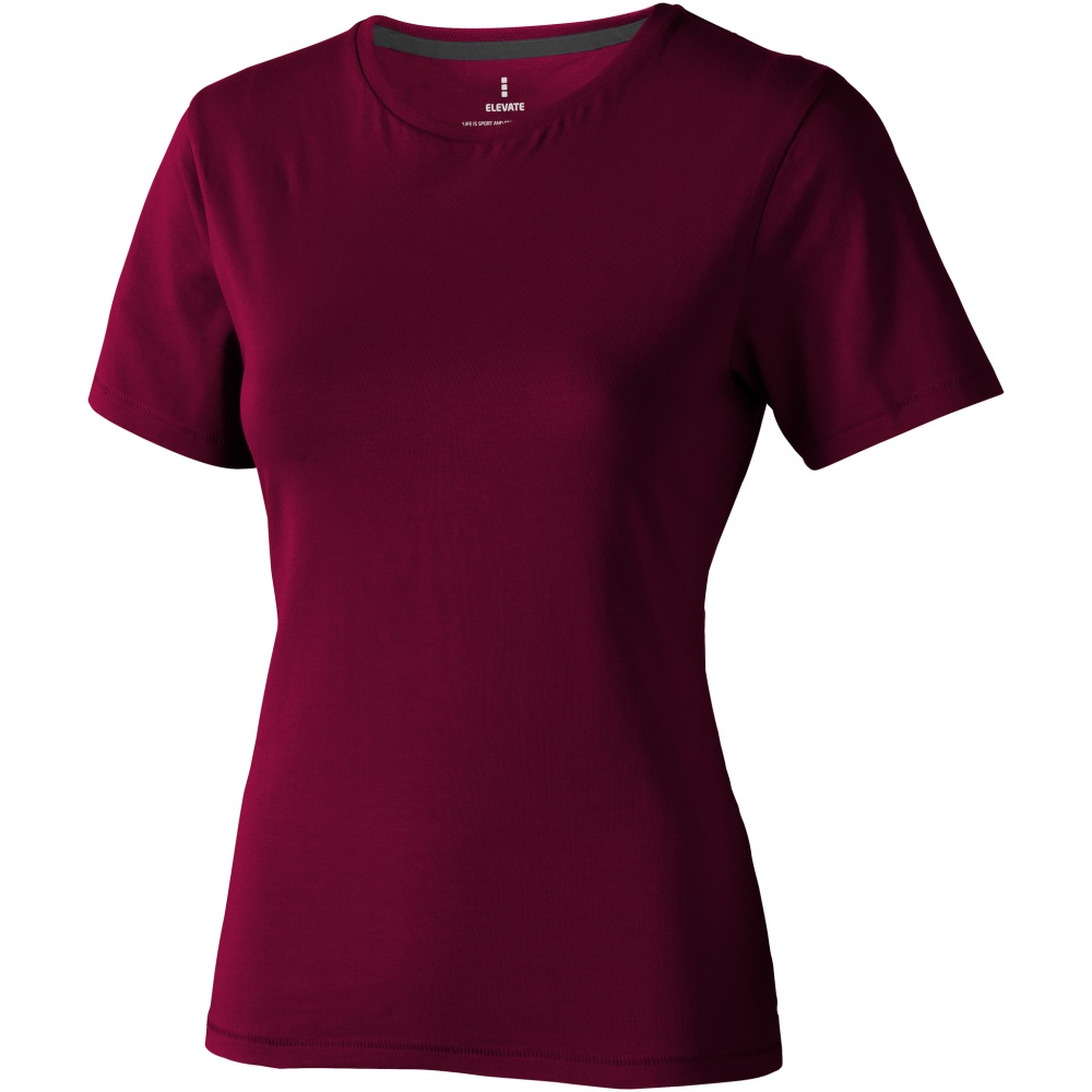 Logotrade promotional product image of: Nanaimo short sleeve ladies T-shirt, dark red