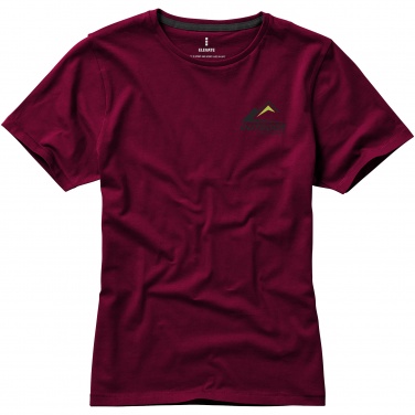 Logo trade promotional merchandise picture of: Nanaimo short sleeve ladies T-shirt, dark red