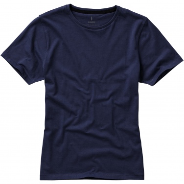 Logo trade promotional gift photo of: Nanaimo short sleeve ladies T-shirt, navy