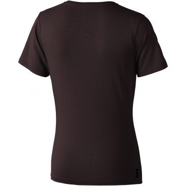 Logo trade advertising product photo of: Nanaimo short sleeve ladies T-shirt, dark brown
