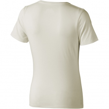 Logotrade promotional item picture of: Nanaimo short sleeve ladies T-shirt, light grey