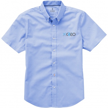 Logo trade corporate gifts image of: Manitoba short sleeve shirt, light blue