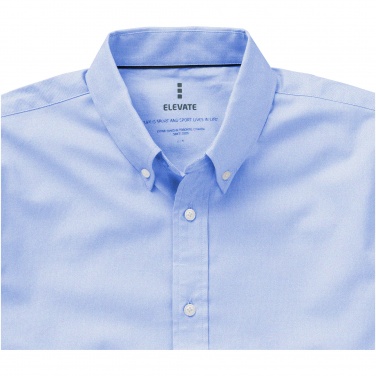 Logo trade promotional giveaway photo of: Manitoba short sleeve shirt, light blue