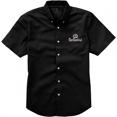 Logo trade promotional merchandise picture of: Manitoba short sleeve shirt, black
