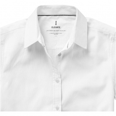 Logo trade promotional merchandise picture of: Manitoba short sleeve ladies shirt, white