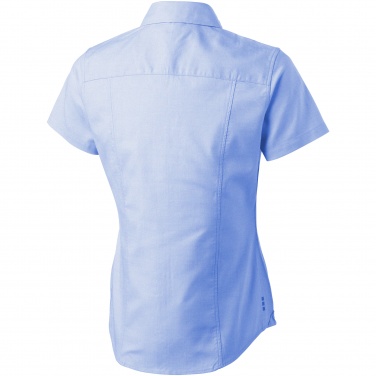 Logo trade promotional merchandise photo of: Manitoba short sleeve ladies shirt, light blue