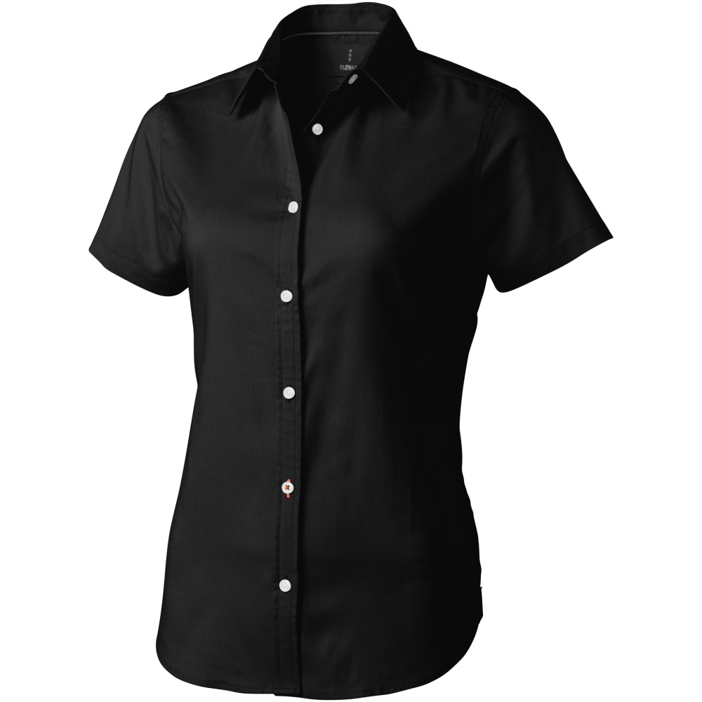 Logotrade promotional merchandise photo of: Manitoba short sleeve ladies shirt, black