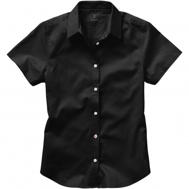 Logo trade promotional gifts image of: Manitoba short sleeve ladies shirt, black
