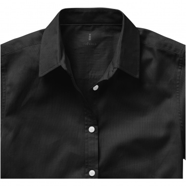 Logo trade promotional gift photo of: Manitoba short sleeve ladies shirt, black
