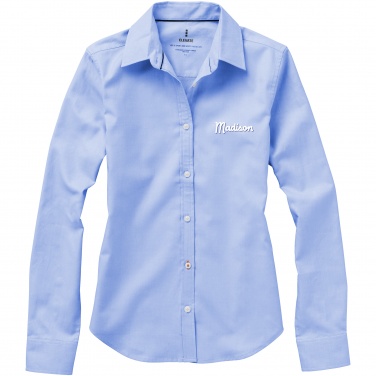 Logotrade promotional gift picture of: Vaillant long sleeve ladies shirt, light blue