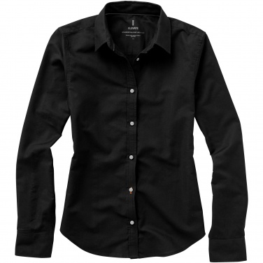 Logo trade promotional giveaway photo of: Vaillant long sleeve ladies shirt, black