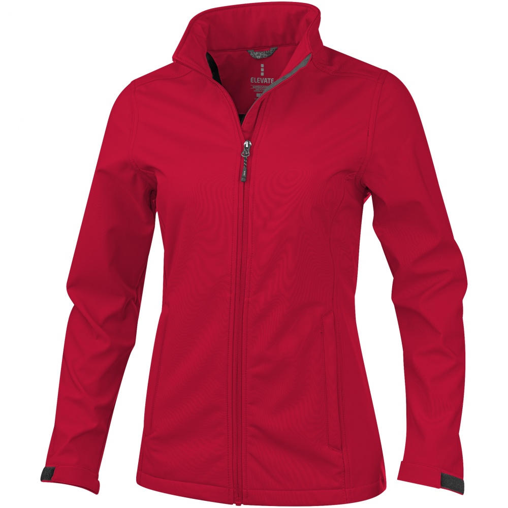Logo trade promotional products image of: Maxson softshell ladies jacket, red