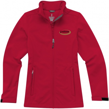 Logo trade corporate gifts image of: Maxson softshell ladies jacket, red