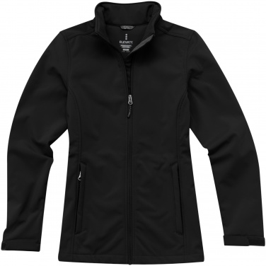 Logo trade promotional products image of: Maxson softshell ladies jacket, black