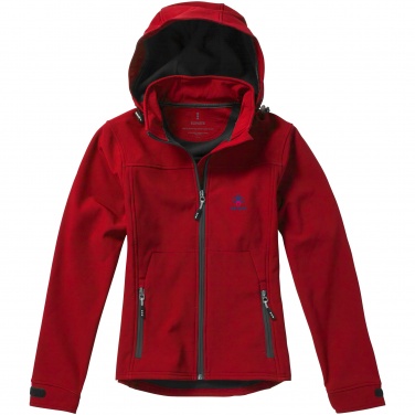Logo trade business gift photo of: Langley softshell ladies jacket, red