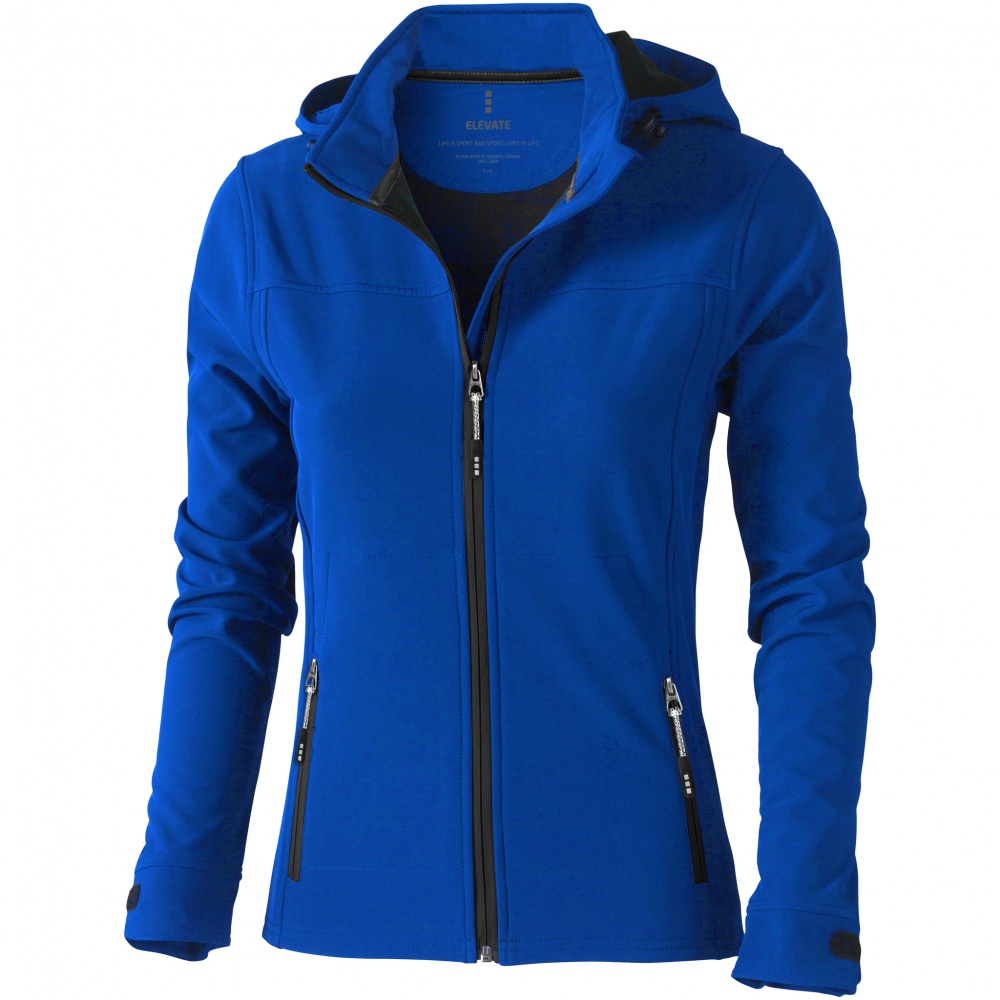 Logotrade promotional giveaway image of: Langley softshell ladies jacket, blue