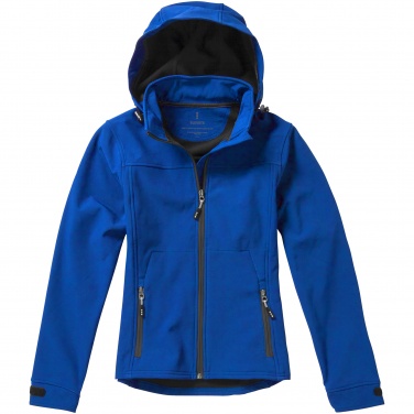 Logo trade advertising products image of: Langley softshell ladies jacket, blue