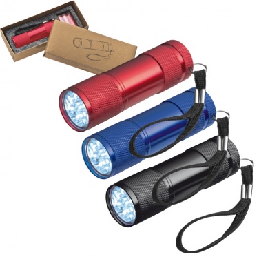 Logo trade promotional products picture of: Flashlight 9 LED, black