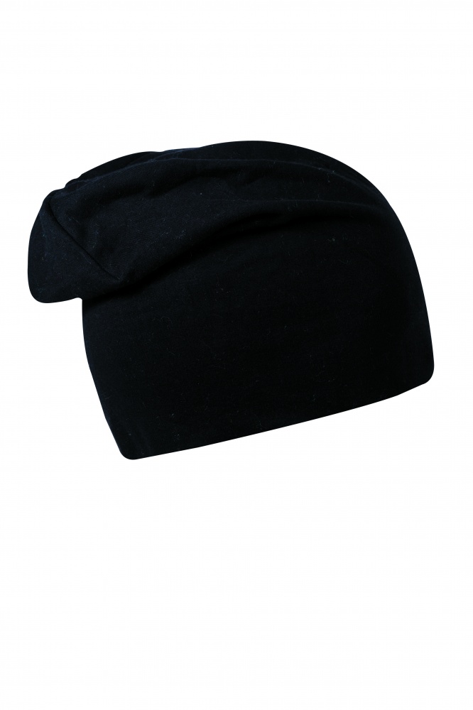 Logo trade promotional giveaways picture of: Beanie Long Jersey, black