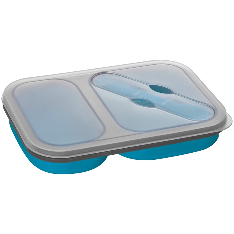 Logo trade business gifts image of: Lunch box, light blue