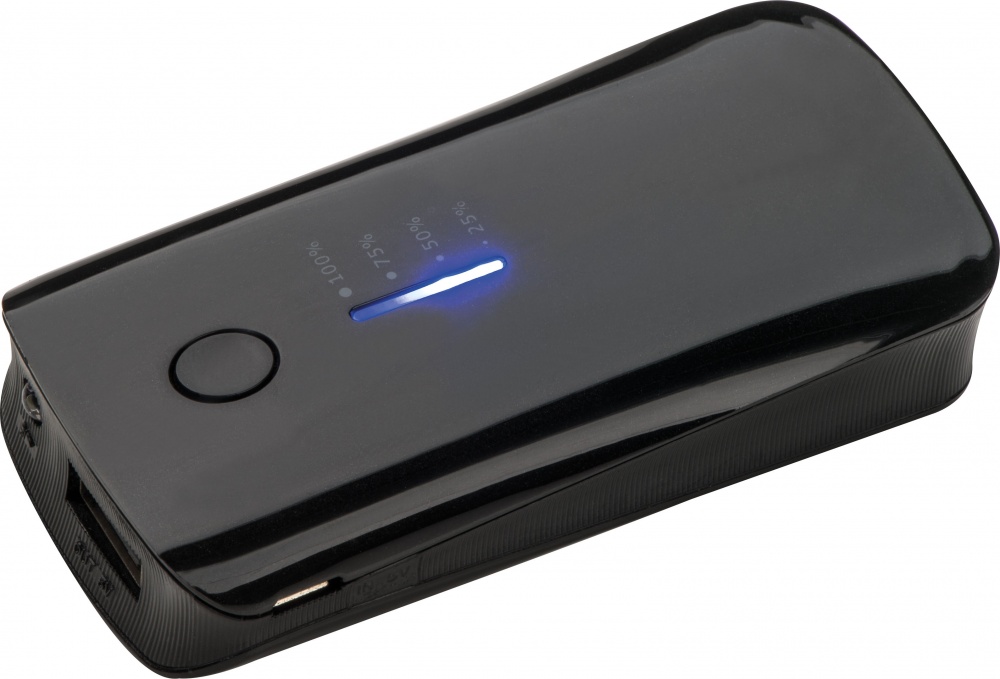 Logo trade promotional items picture of: Powerbank 4000 mAh with USB port in a box, Black