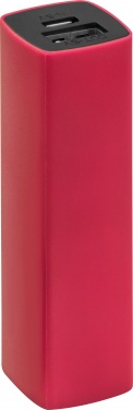 Logo trade promotional merchandise picture of: Powerbank 2200 mAh with USB port in a box, Red